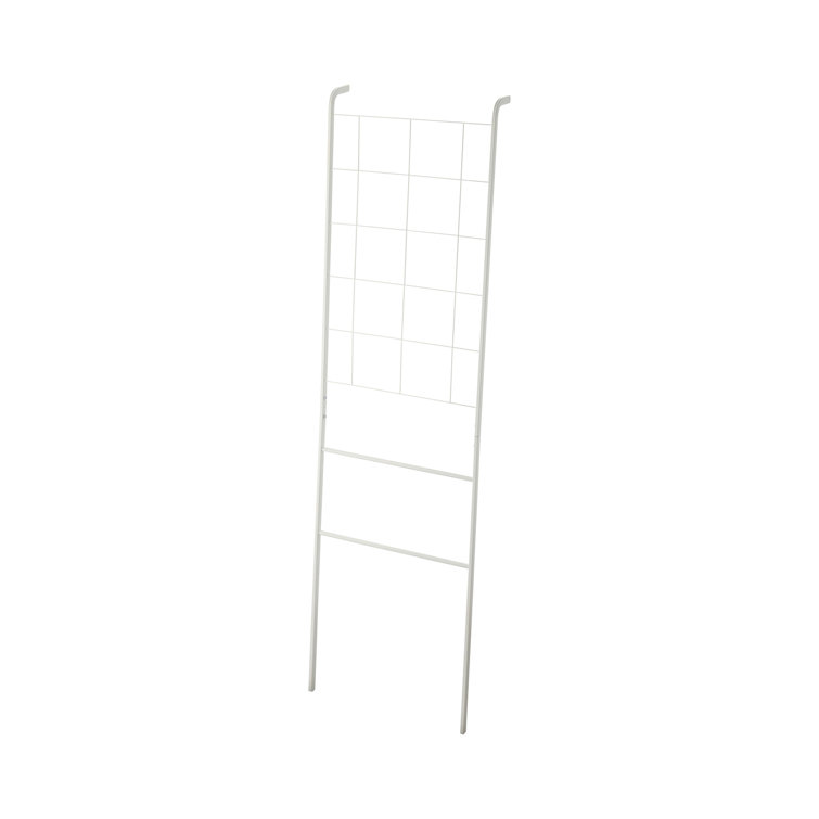 Tower Yamazaki Home Grid Panel Leaning Ladder Modern Storage Rack For Bedroom Or Bathroom Steel